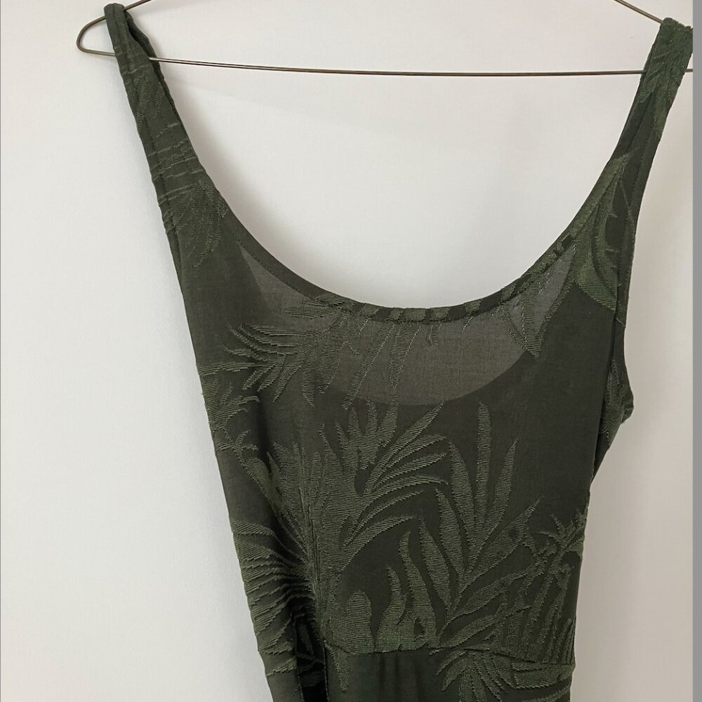 MANGO Knotted Jacquard Dress – Green, Size 6 (Discontinued) - Picture 8 of 9